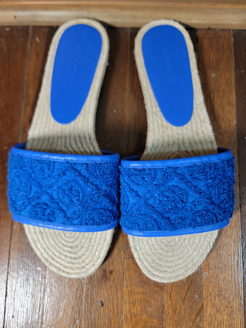 Tory Burch Cobalt Blue Terry Slide Sandals
